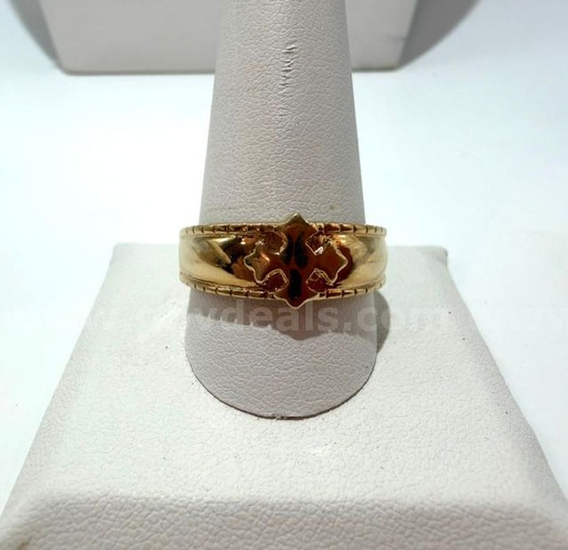 Beautiful, Unisex, Size 12, Celtic Cross Wedding Band, Real 24k Gold Filled