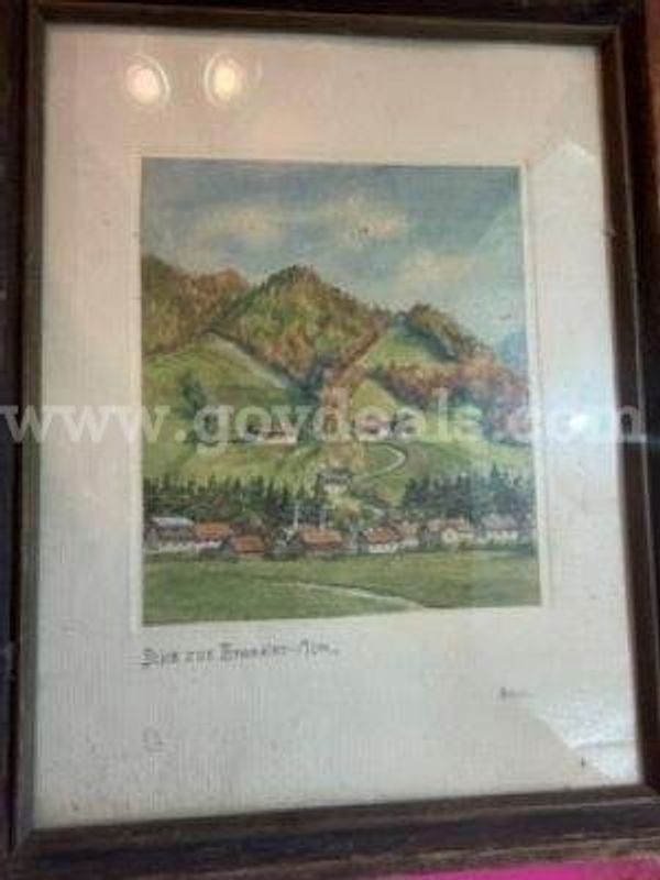 Vintage German painting, not authenticated, good condition