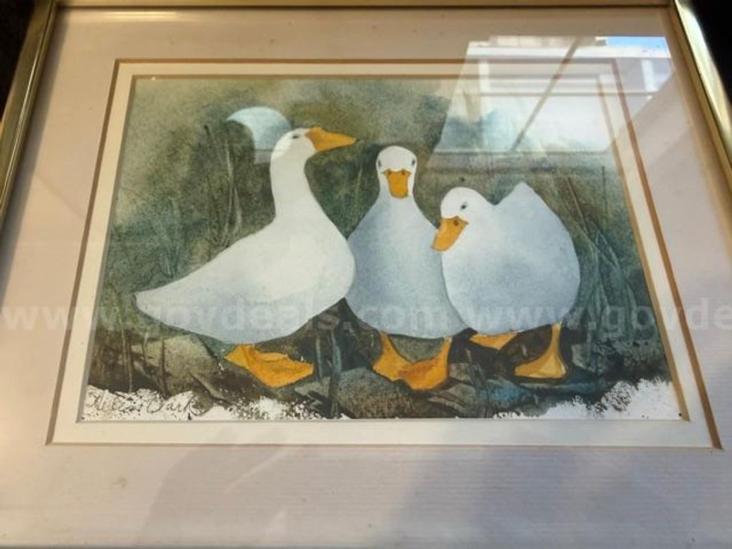 Vintage, Framed, Watercolor Artwork, Signed by Author, Unauthenticated, Excellent Condition