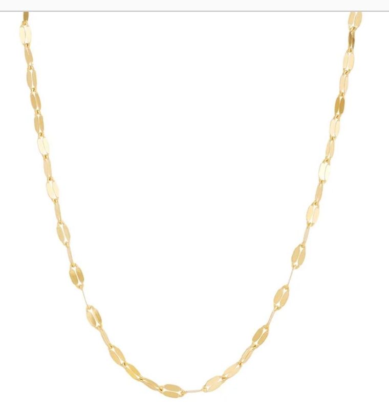 14K Real Gold 18” Mirror Necklace! 2.15 grams.
