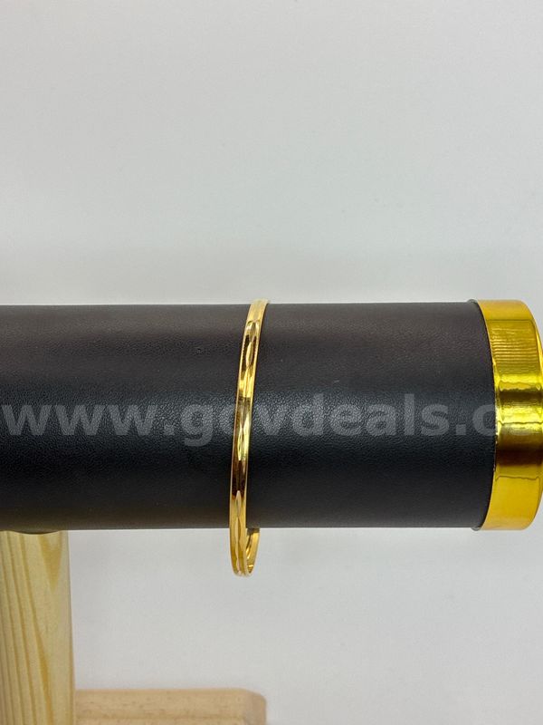 2 3/4 Diameter,Thin Diamond Cut Bangle, 24K Gold Filled.