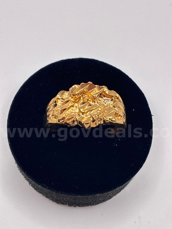 Beautiful, Men's, Size 10, Nugget Ring , 24K Gold Filled