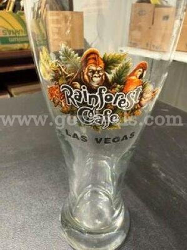 Vintage Rainforest Café, Souvenir Beer Glass, 20 Ounce, Excellent Condition
