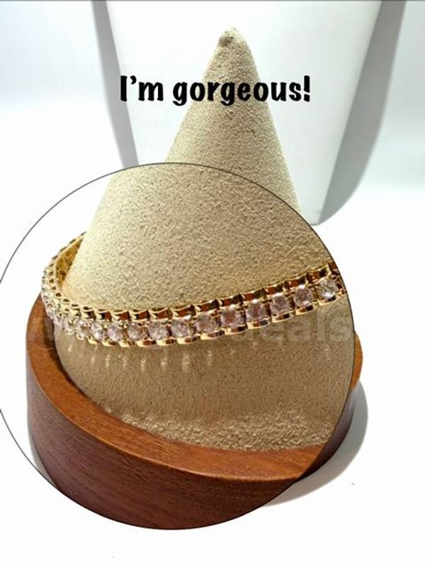 Gorgeous, Ladies, Real 24k Gold Filled, 8 Inch, CZ, Tennis Bracelet