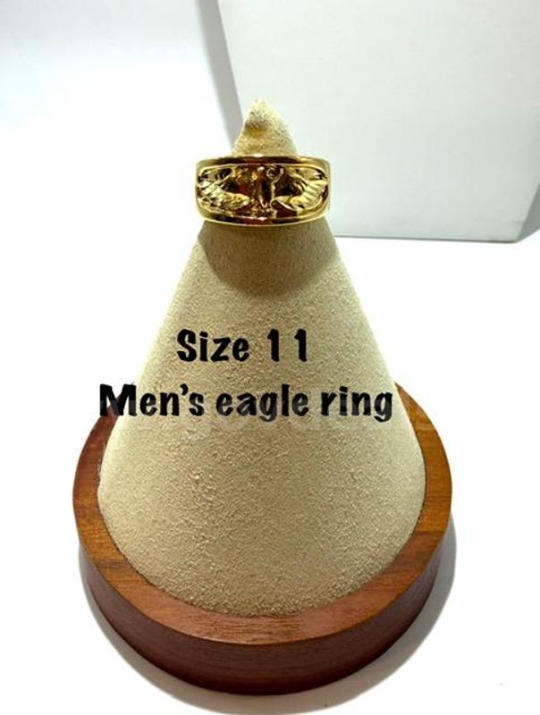 Stunning, Men's, Real 24k Gold Filled, Size 11, Eagle Ring