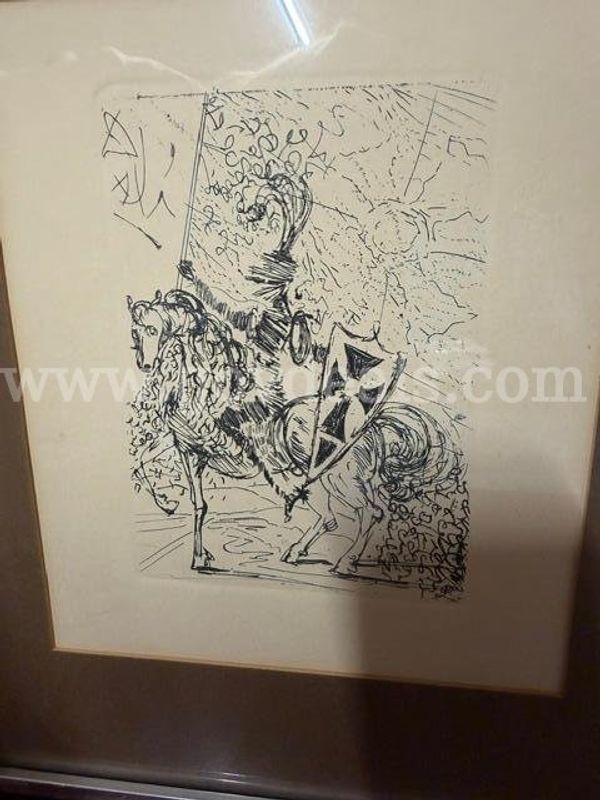 Vintage, El Cid by Salvador Dali, Plate Signature 5.5” x 7.5”
