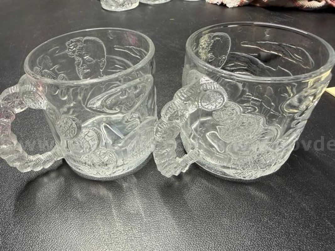 Set of (2), Made in France, Batman, Two-Faced, Vintage Mugs From McDonald’s