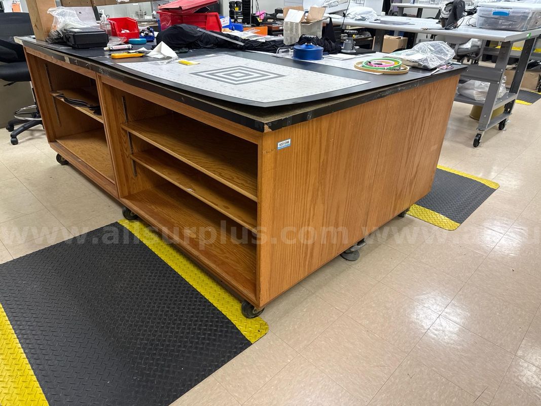 Qty. 2 Mobile Tables w/ Lower Storage