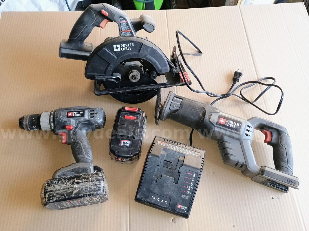 Porter Cable 18V Cordless Tools and Charger