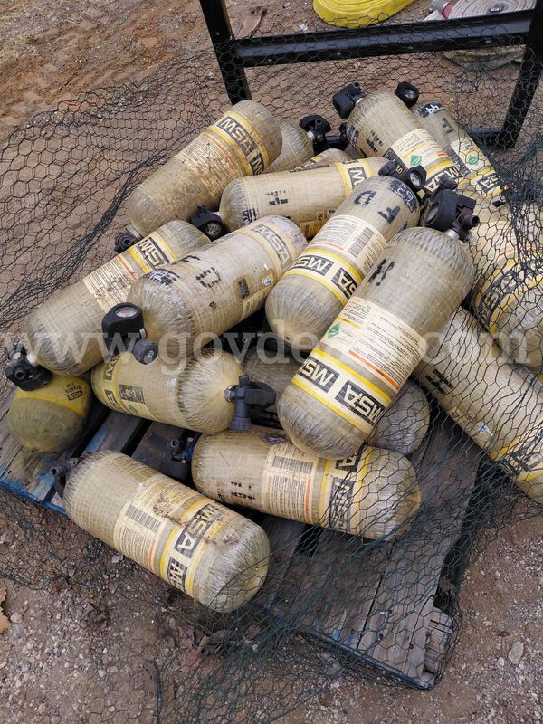 1 pallet of MSA 2218 psi air cylinders OUT OF HYDRO DATE