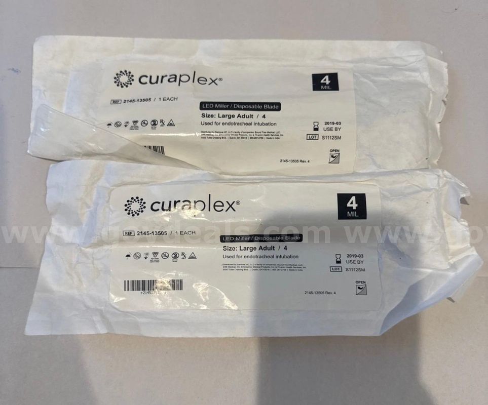 Lot Of 2 Curaplex Laryngoscope Blade, G-MIL 4 LED Shipping only