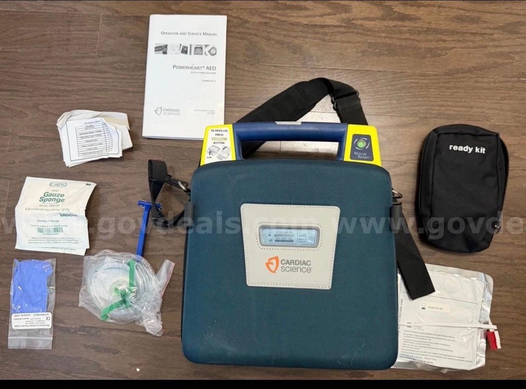 FULL SET Cardiac Science Powerheart G series AED Battery 2x Pads RESCUE READY GREAT