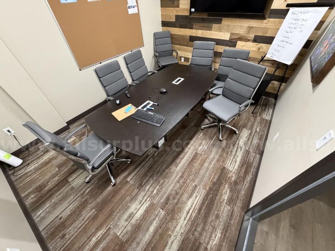 Conference Room Furniture, Desk, Tables, Presentation Easel, 1 Lot