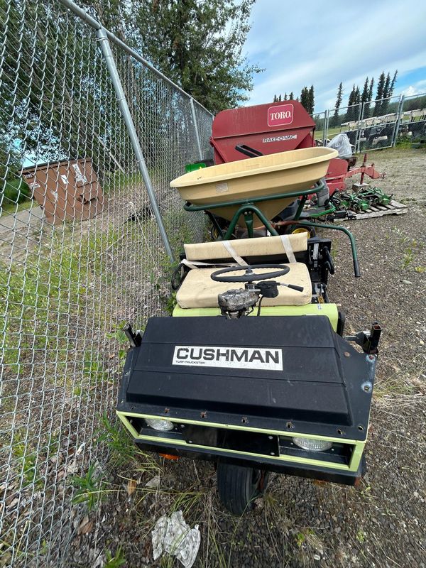 Cushman Turf-Truckster with Smithco Sprayer Attachment