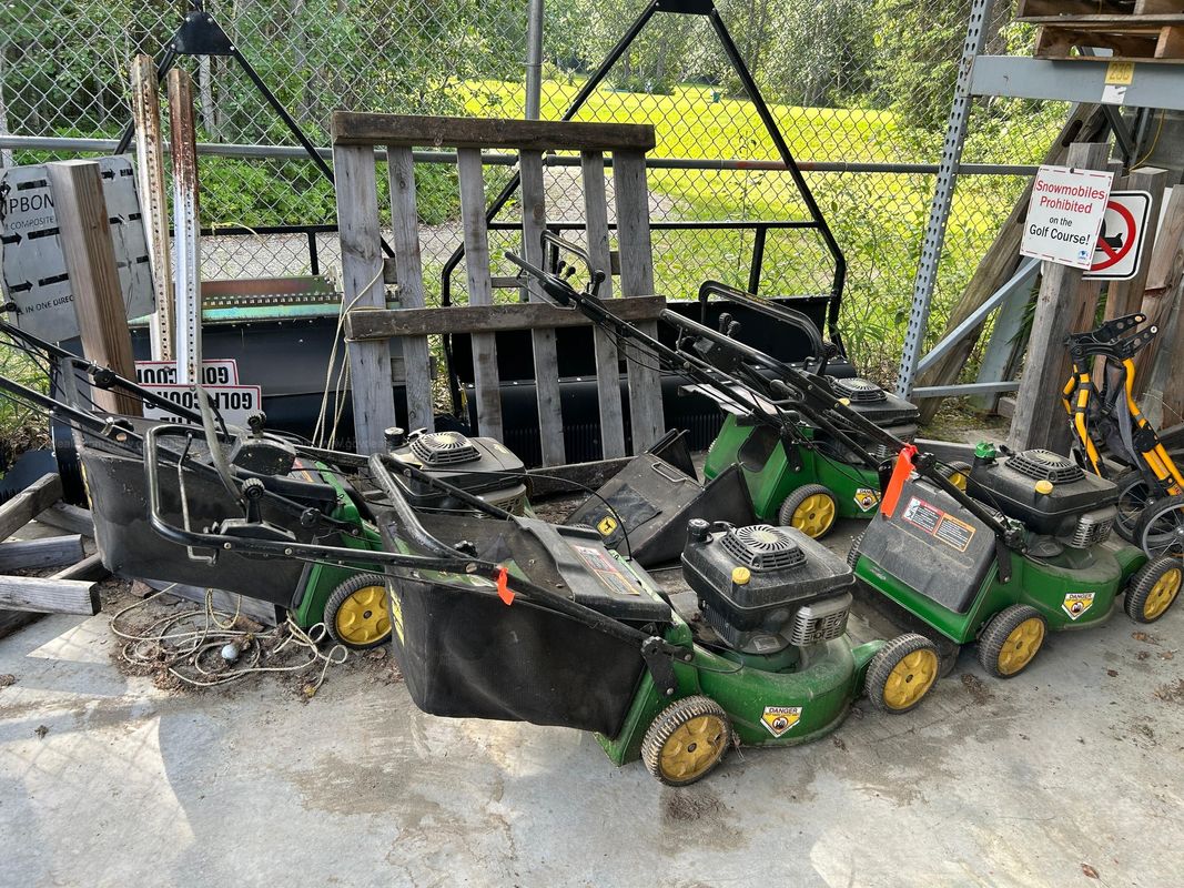 4 John Deere JX75 Walk-Behind Mowers with Rear Grass Collection