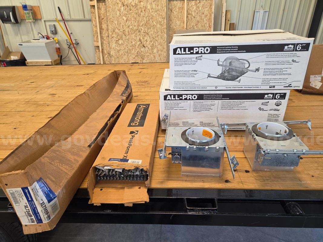 Recessed Lighting and drop ceiling tee grid Lot#1