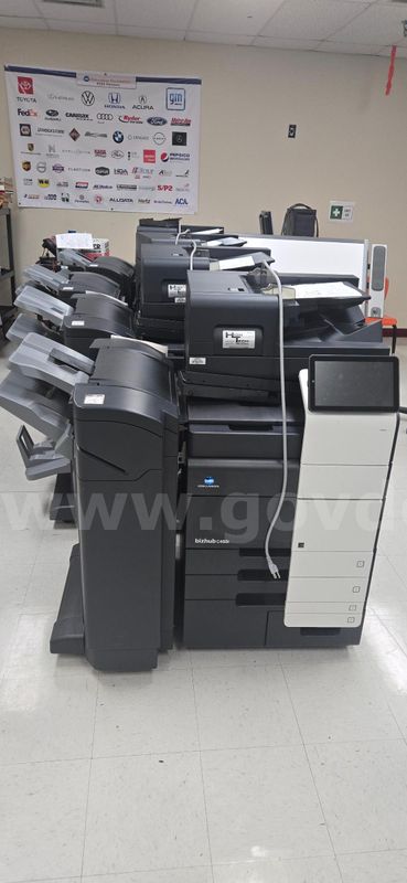 Lot of (4) Konica Minolta biz hub C450i & (1) Konica Minolta biz hub C759
