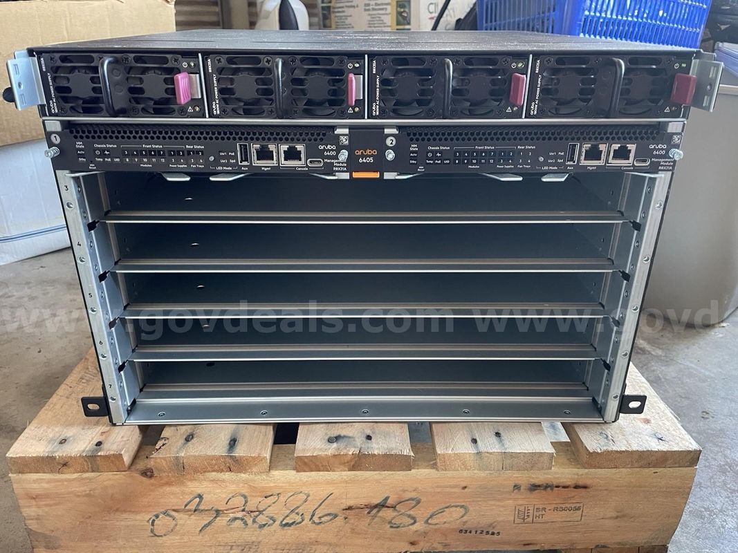 HPE Aruba 6405 Chassis With Two R0X31A Management Modules Network Switch