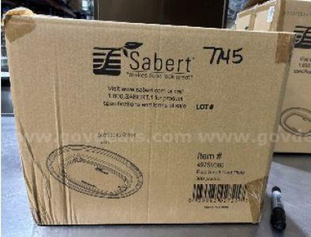 LOT of 300 Cases of Small Oval Plate/Bowl & Lids