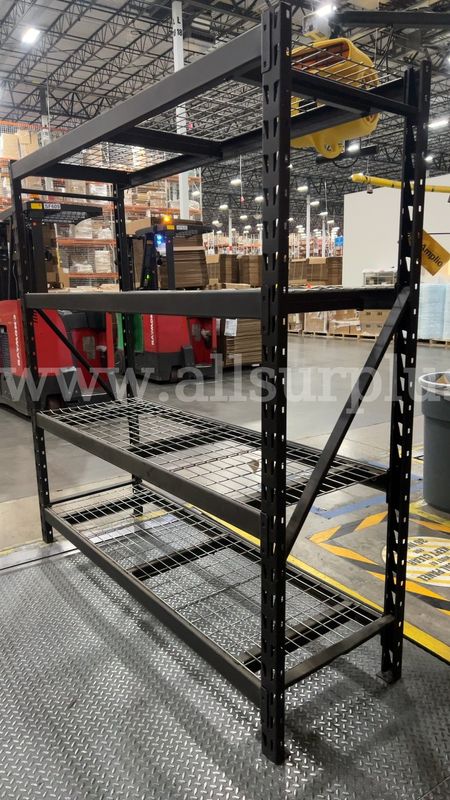 1 Ea. Heavy Duty Boltless Shelving Unit with Wire Decking