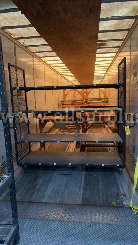 1 Ea. Heavy duty rolling warehouse shelf cart