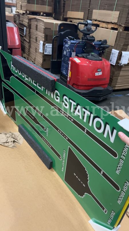 4 Ea. Housekeeping Station Shadow Board (Green)
