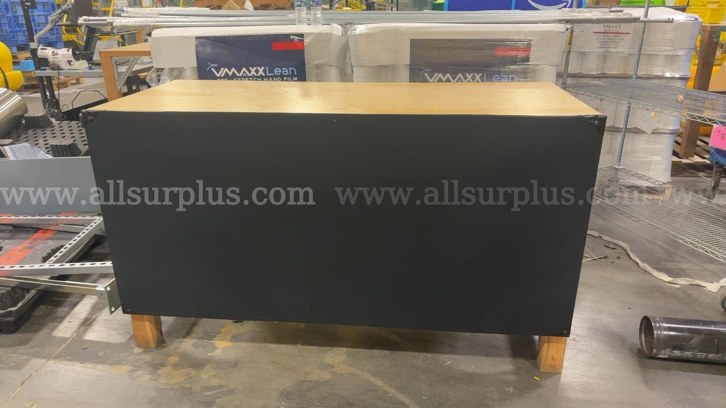 1 Ea. Heavy duty wood workbench with metal brackets