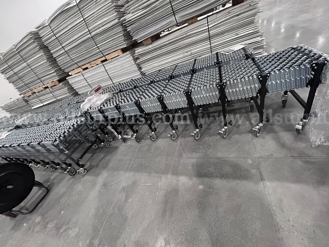 8 Ea. Conveyx Non-powered Light Duty Gravity Skatewheel Flex Conveyors (expand up to 33')