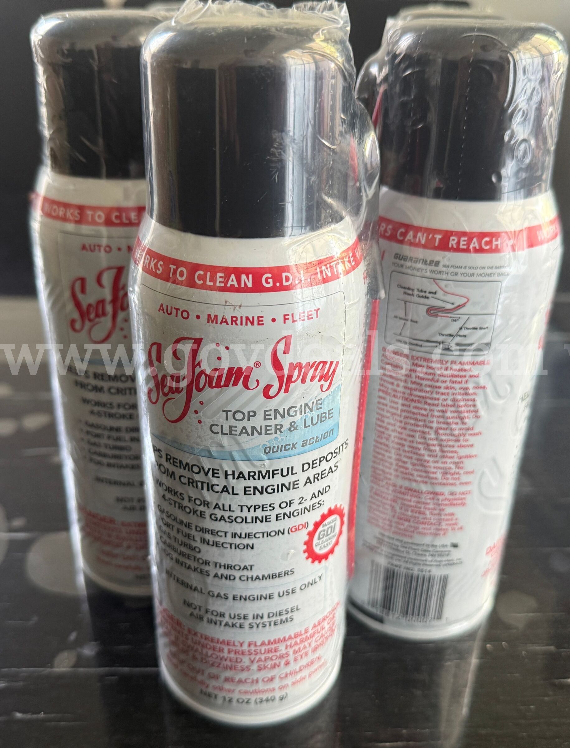 Lot Of (5) Sea Foam Spray Can Top Engine Cleaner And Lube