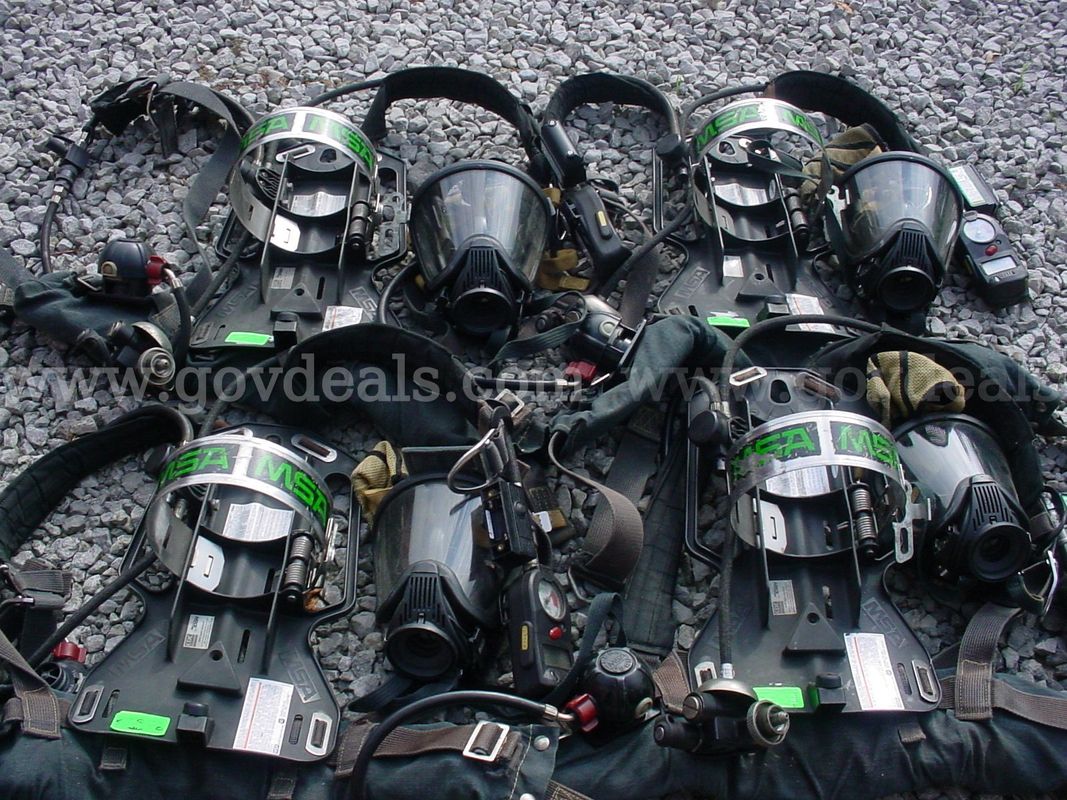 4 Used MSA 4500 HP air packs