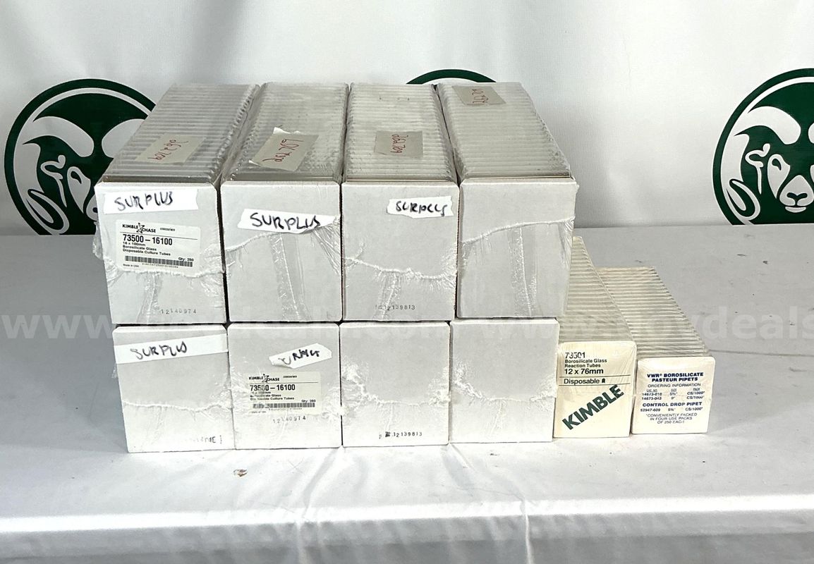 Lot of 10 Packages of Glass Test Tubes