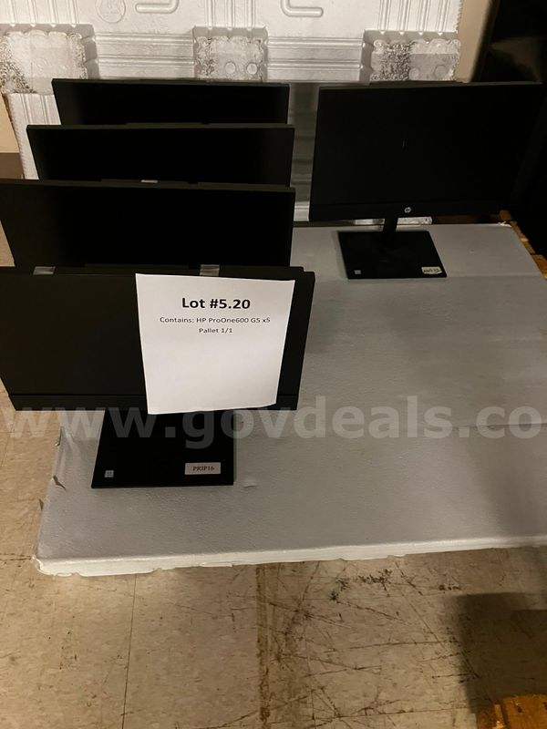 Lot of 5 HP ProOne 600 G5 Non-touch AIOs