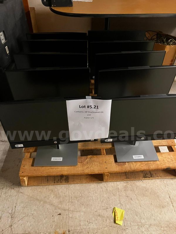 Lot of 10 HP ProOne 600 G6 Non-touch AIOs