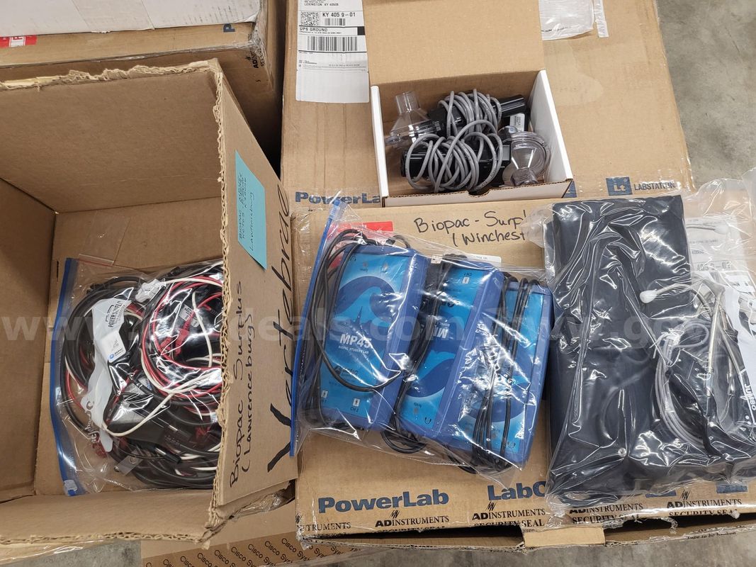 17 Biopacs With Cords, Bp Cuffs, And Training Books