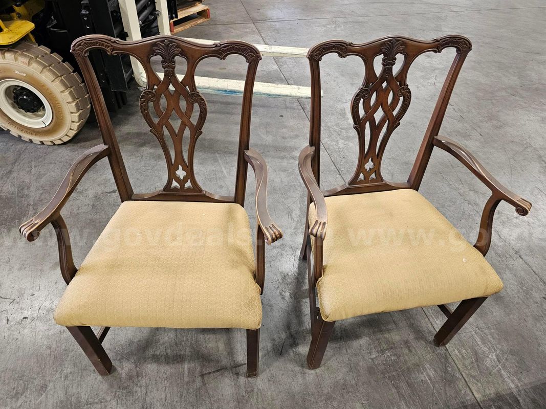 (2) Wooden Chairs