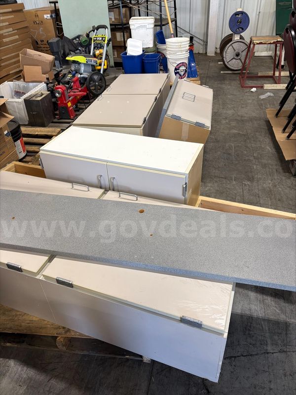Cabinets ( 2-25in H X 60in W X 13in D) (2- 15in H X 36in W X 14in D)