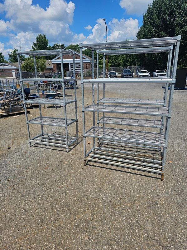 (3) Storage Racks (72in L X 48in W X 17in H) And (72in L X 36in W X 17in H)