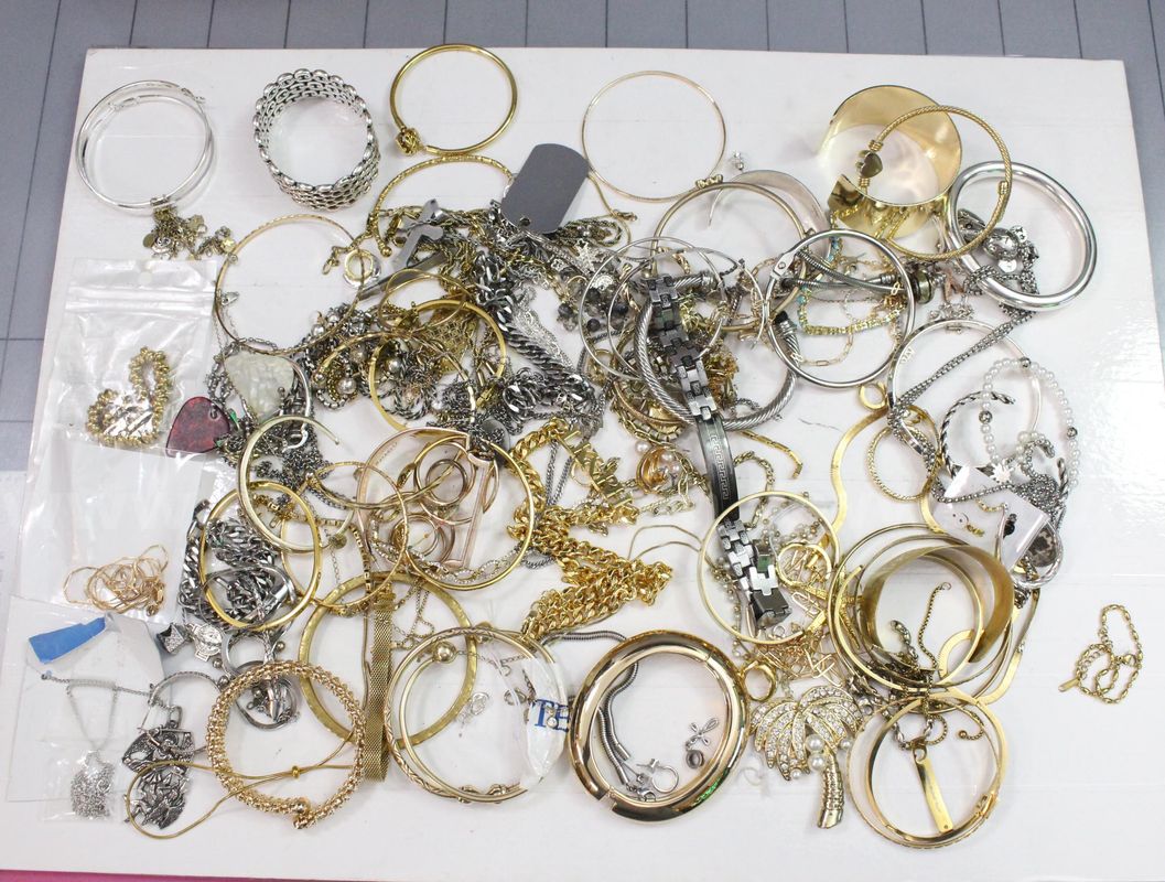 Approximately 3 lbs. of Silver/Gold TONE Jewelry, #35520