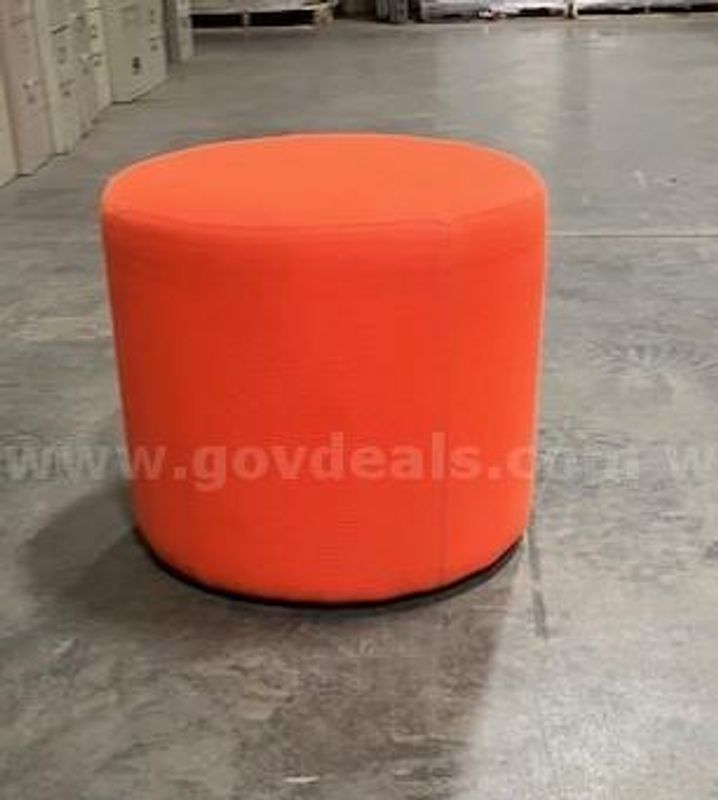 Round Orange Stool