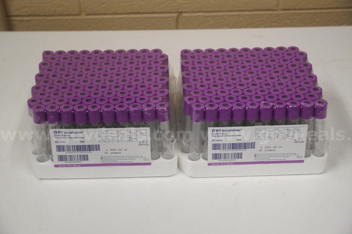 Two Unopened BD Vacutainer Blood Collection Tubes