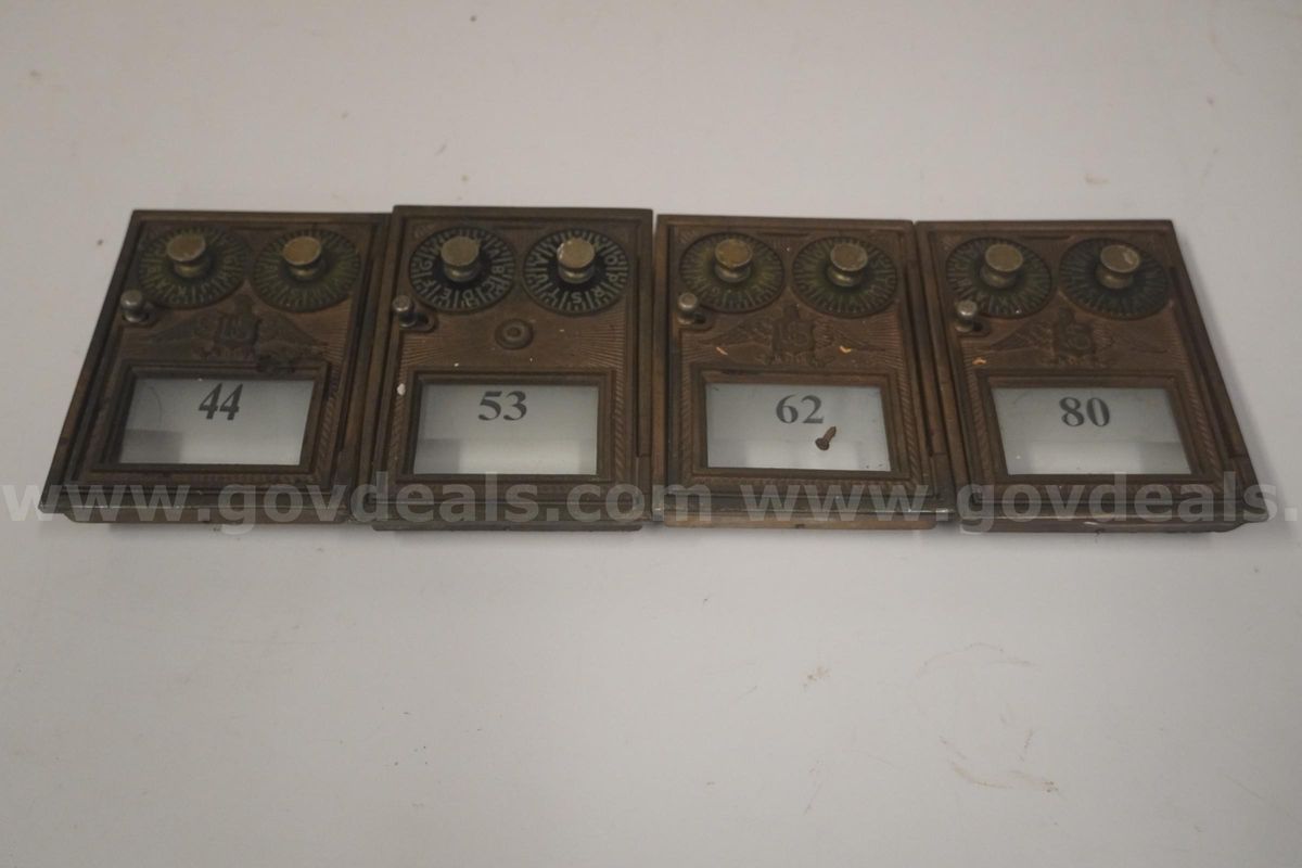 Four Vintage Mailbox Doors