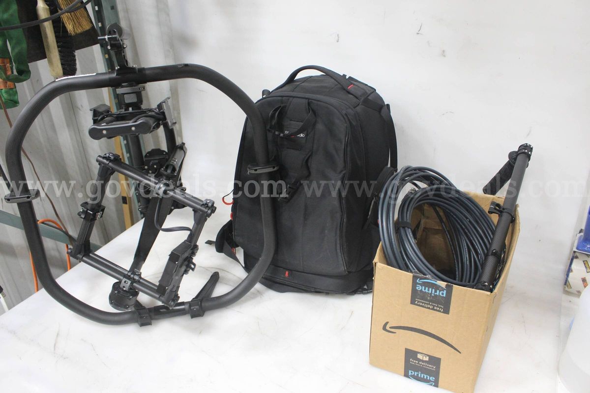 Movie Camera Stabilizer w/ Backpack and Equipment