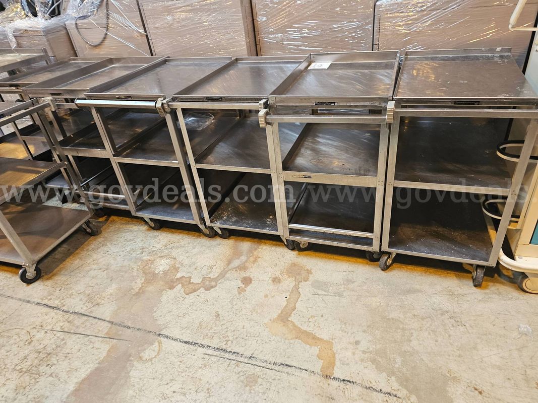 Lot of 9 - Stainless Steel Utility Carts