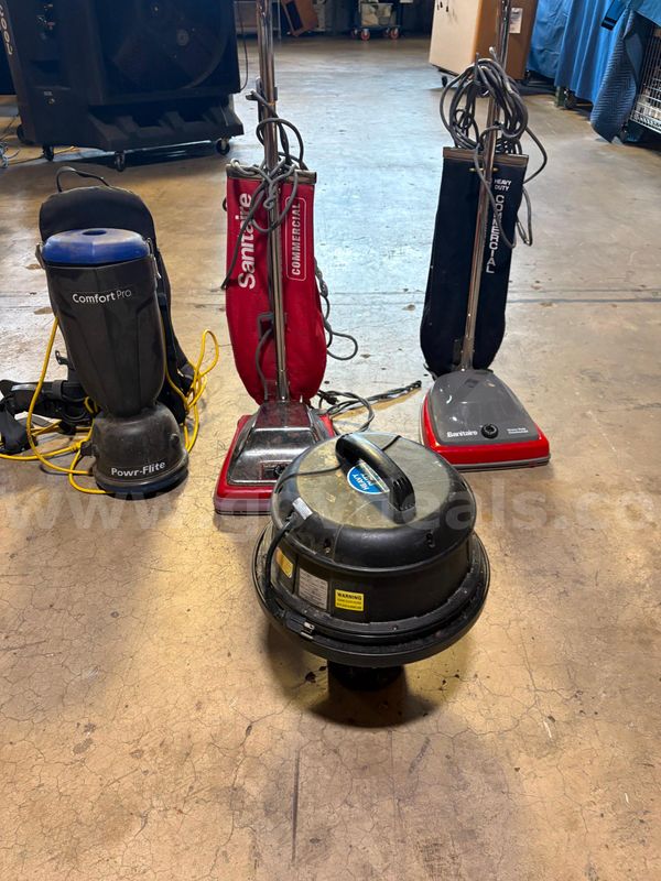 POWER ELITE Wet Vac Parts (2) and Sanitaire Vacuums (2)