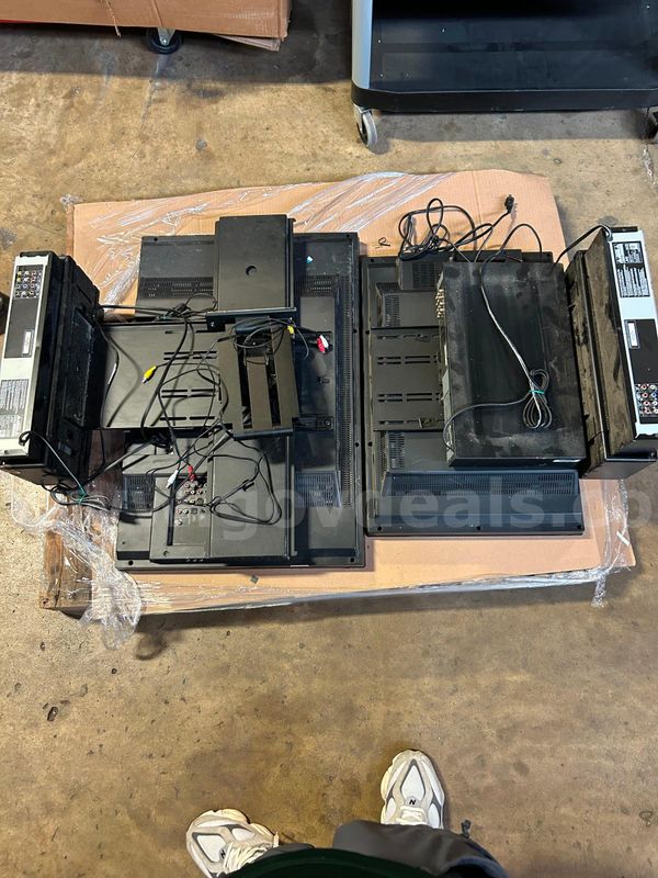 POWERED ON TVs WITH VCR– 2 UNITS