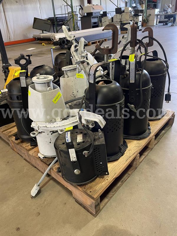 2 PALLETS OF Professional theatrical/stage lighting fixtures