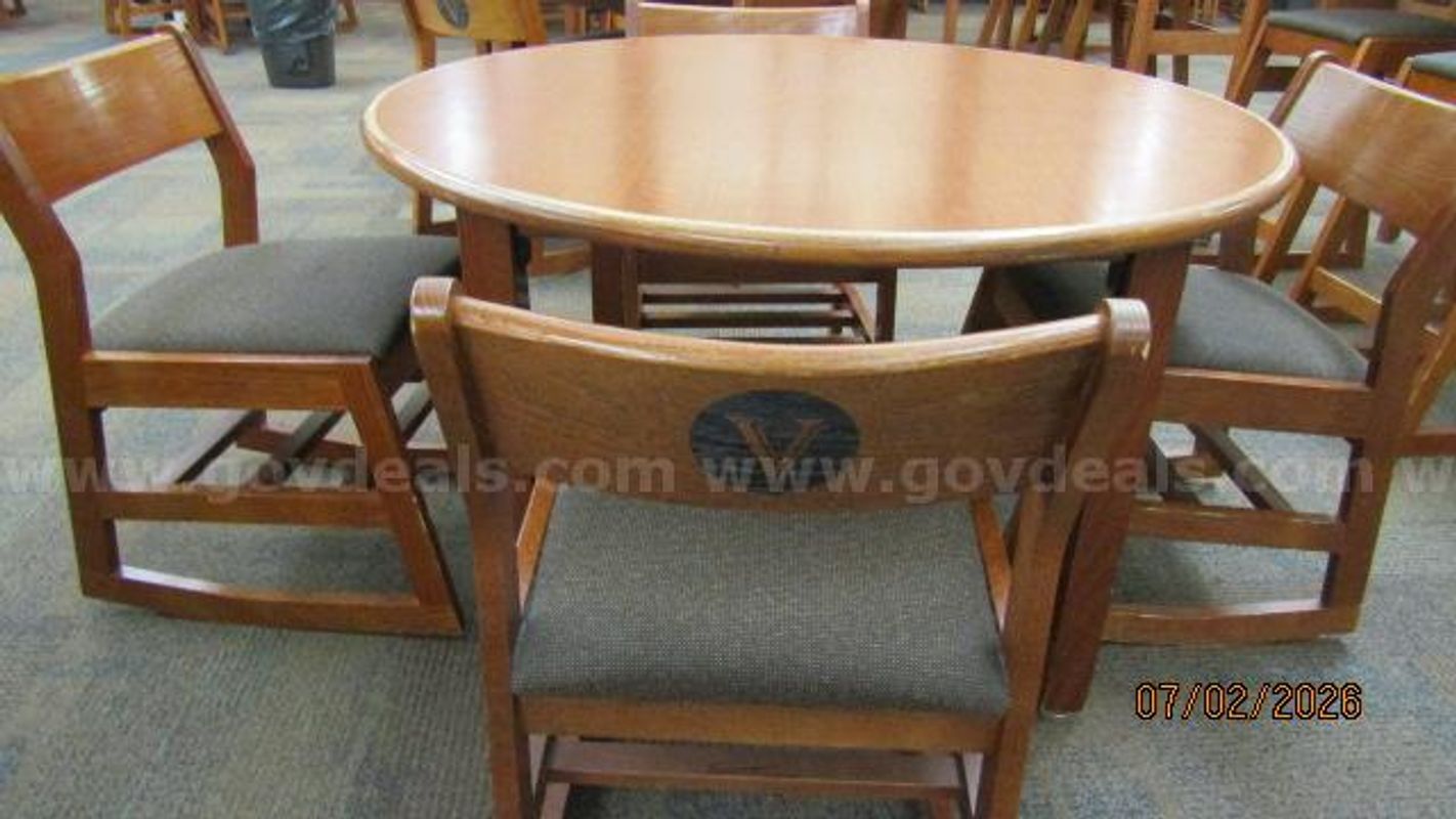 4' round table and 4 chairs