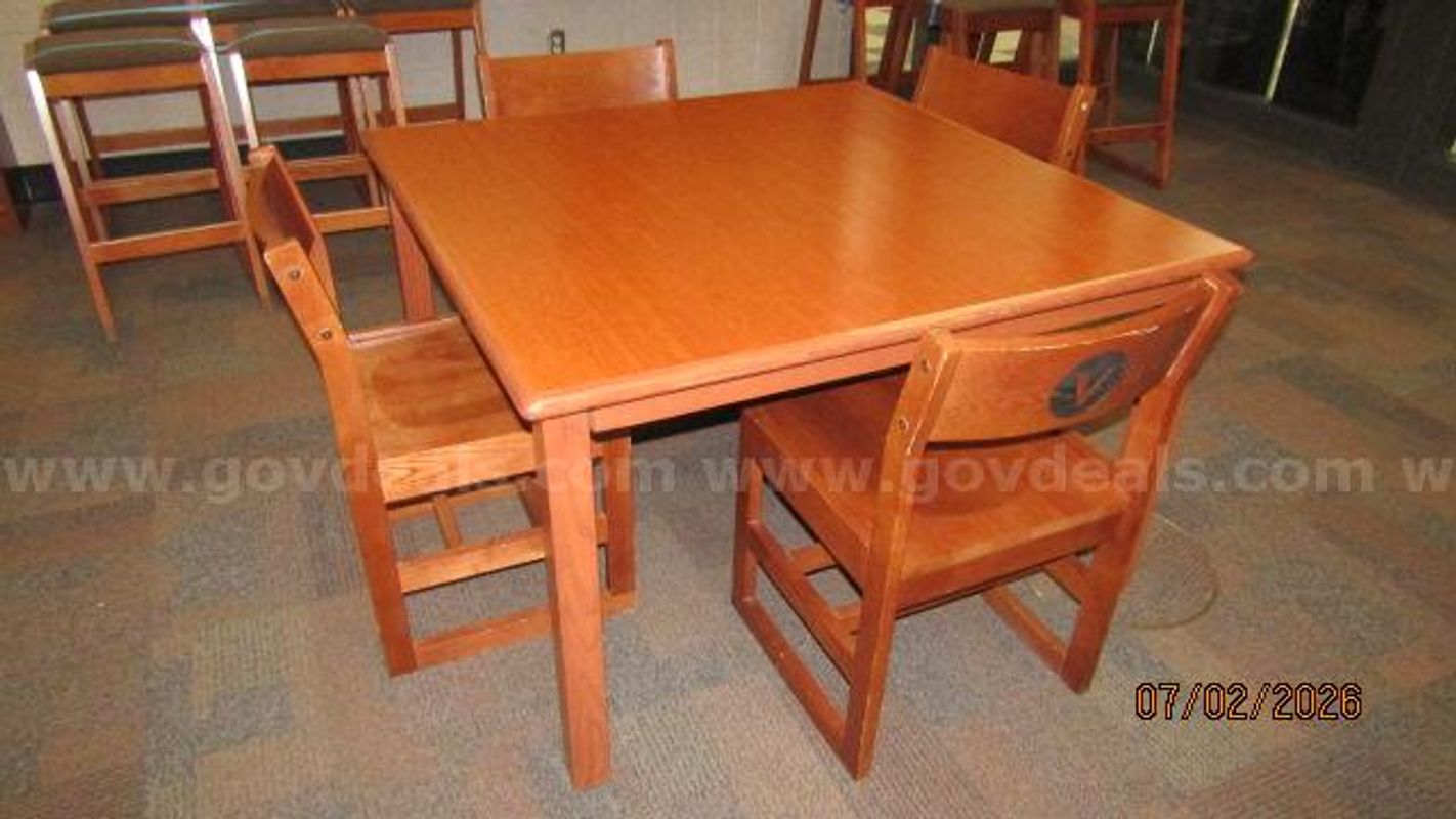 Square table and 4 chairs