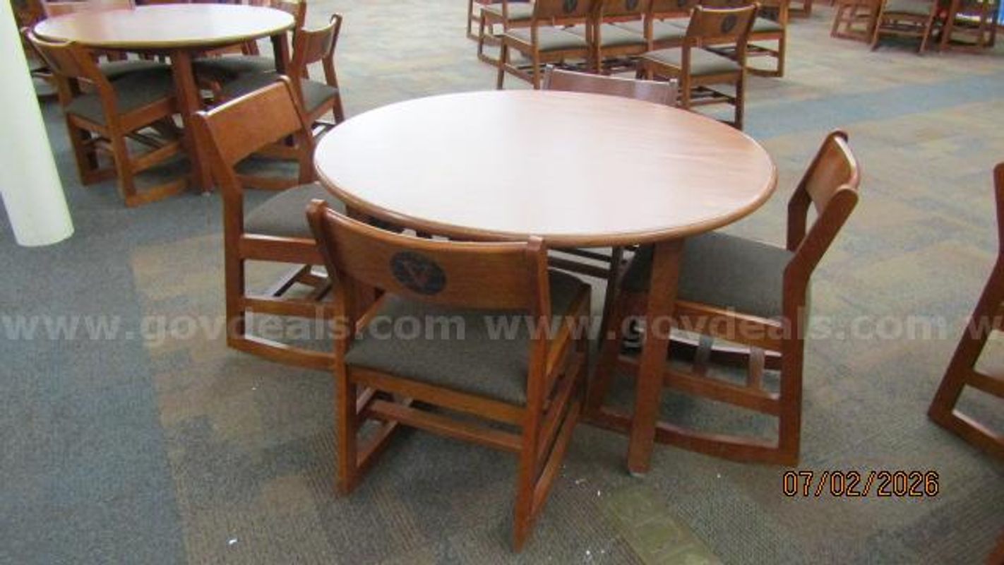 4' round table and 4 chairs