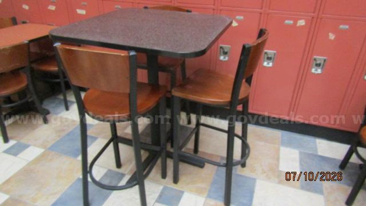 Pub style table and chairs